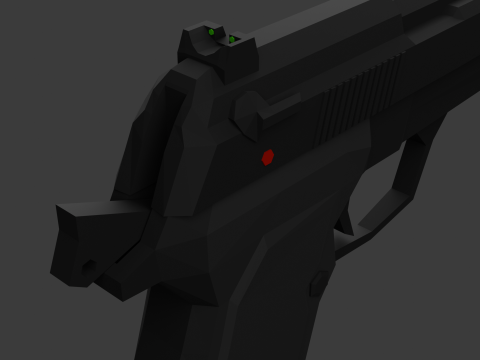 M9-beretta Lowpoly 3D-Modell
