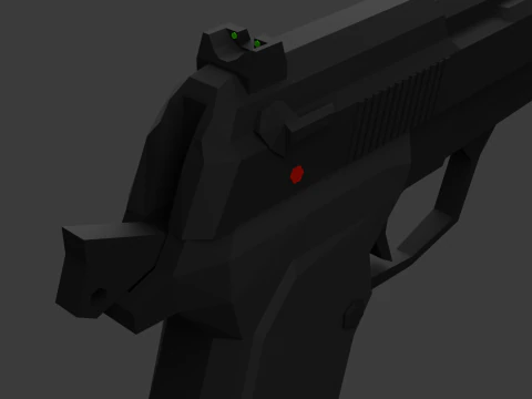 M9-beretta Lowpoly 3D Model