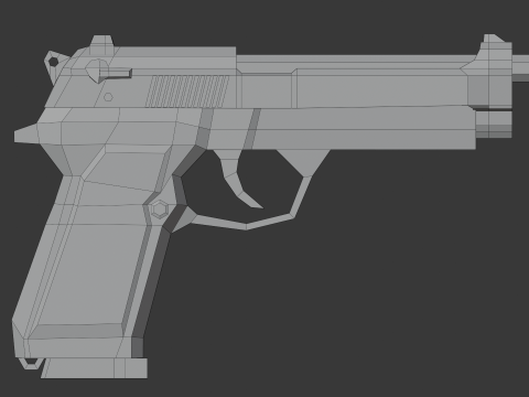 M9-beretta Lowpoly 3D-Modell