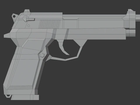 M9-beretta Lowpoly 3D Model