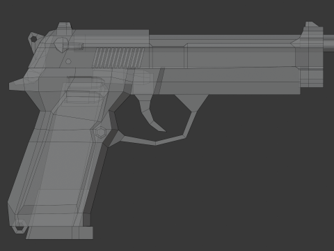 M9-beretta Lowpoly 3D-Modell