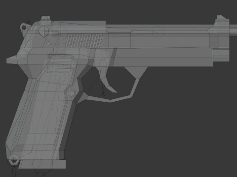 M9-beretta Lowpoly 3D Model