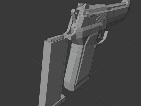 M9-beretta Lowpoly 3D-Modell