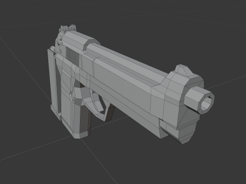 M9-beretta Lowpoly 3D-Modell