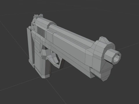 M9-beretta Lowpoly 3D Model