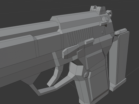 M9-beretta Lowpoly 3D-Modell