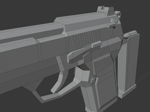 M9-beretta Lowpoly 3D Model