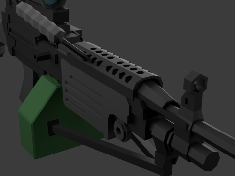 M249 Lowpoly 3D Модель