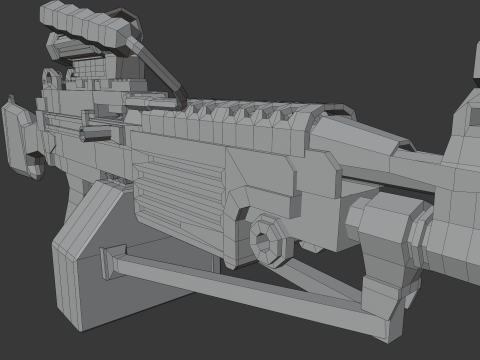 M249 Lowpoly 3D Модель