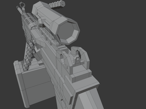 M249 Lowpoly 3D Модель