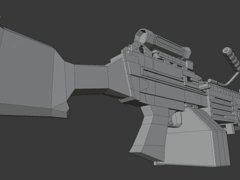 M249 Lowpoly 3D Модель