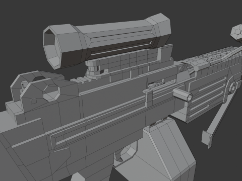 M249 Lowpoly 3D Модель