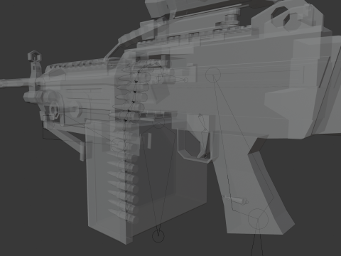 M249 Lowpoly 3D Модель