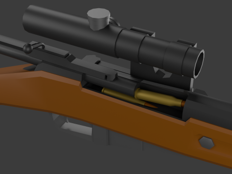Mosin rifle Lowpoly 3D Модель