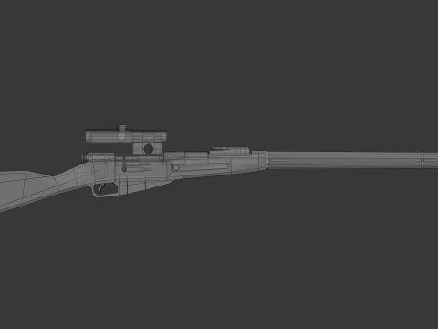 Mosin rifle Lowpoly 3D Модель