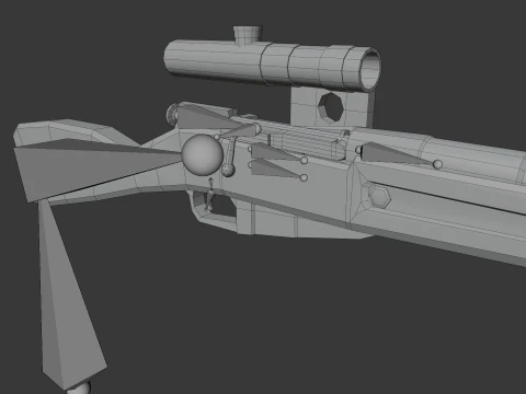 Mosin rifle Lowpoly 3D Model