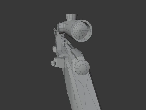 Mosin rifle Lowpoly 3D Model