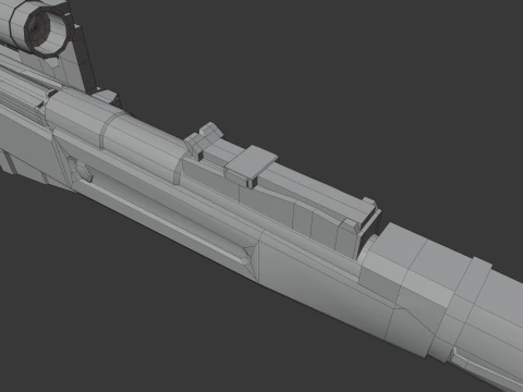 Mosin rifle Lowpoly 3D Model