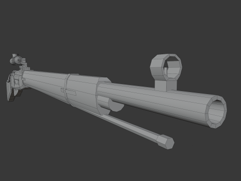 Mosin rifle Lowpoly 3D Модель