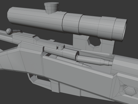 Mosin rifle Lowpoly 3D Модель