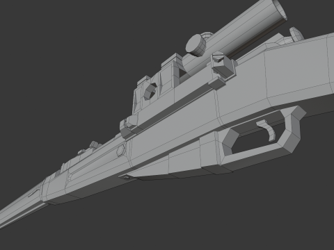 Mosin rifle Lowpoly 3D Модель