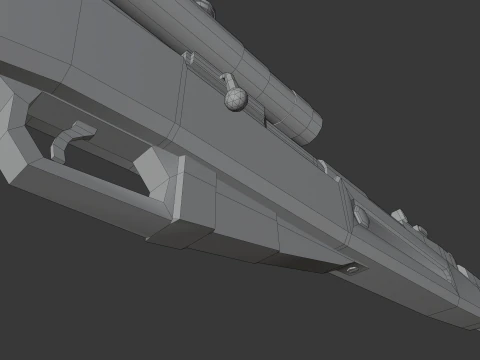 Mosin rifle Lowpoly 3D Model