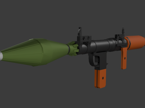 RPG-7 Lowpoly Model 3D