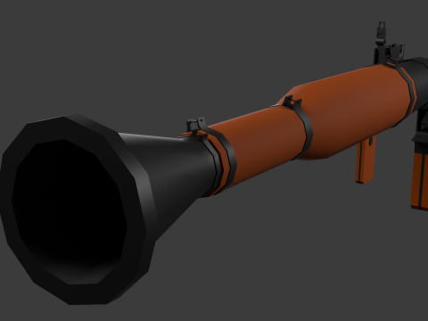 RPG-7 Lowpoly Modelo 3D