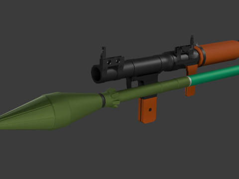 RPG-7 Lowpoly Modelo 3D
