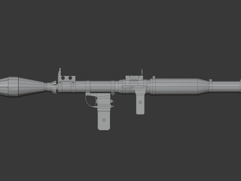 RPG-7 Lowpoly Modelo 3D