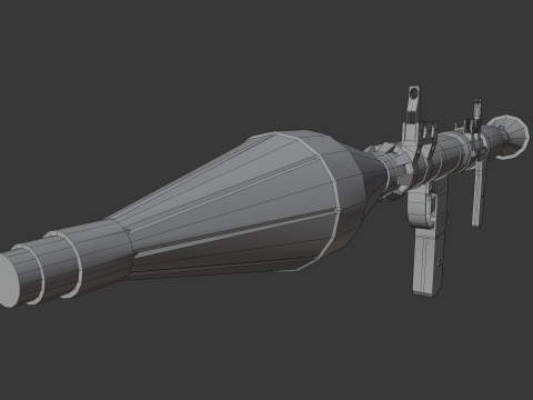 RPG-7 Lowpoly Modelo 3D