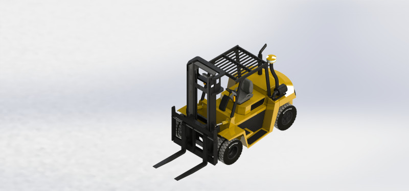 CAT FORKLIFT 3D 模型 .c4d .max .obj .3ds .fbx .stl .blend