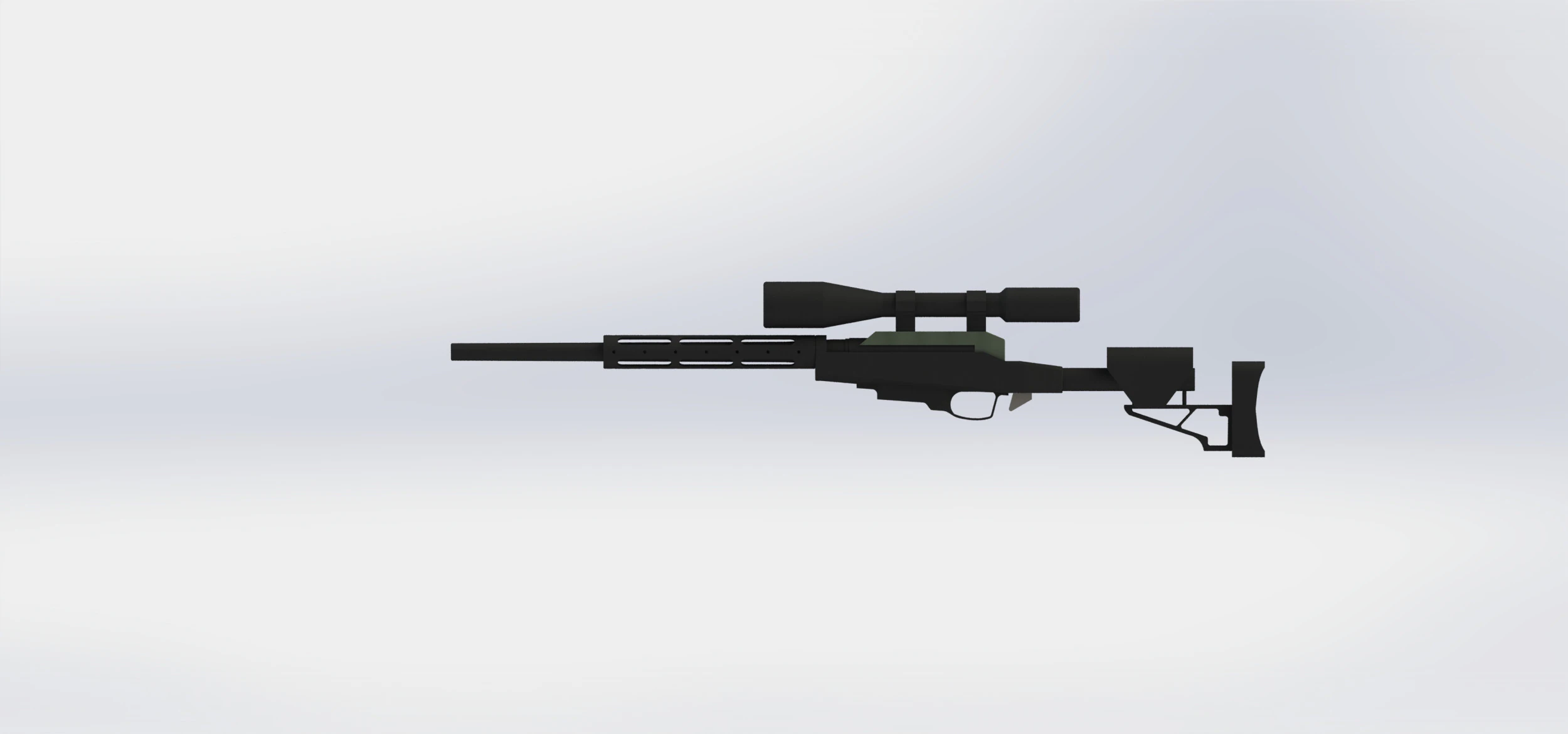 Снайперская винтовка 3D Модель .c4d .max .obj .3ds .fbx .stl .blend 