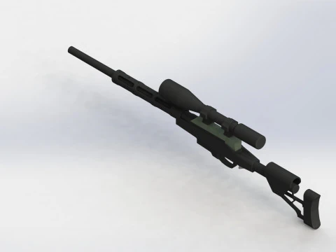 Снайперская винтовка 3D Модель