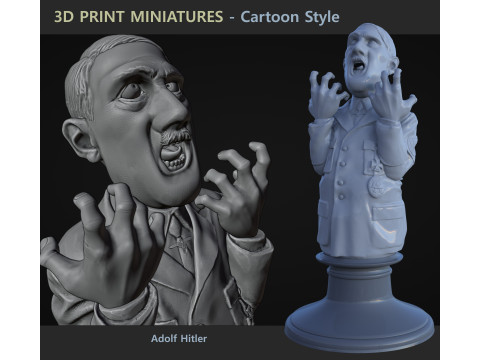 Bust Hitler 3D print model 3Dプリントモデル