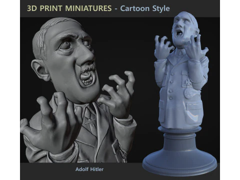 Bust Hitler 3D Print Model