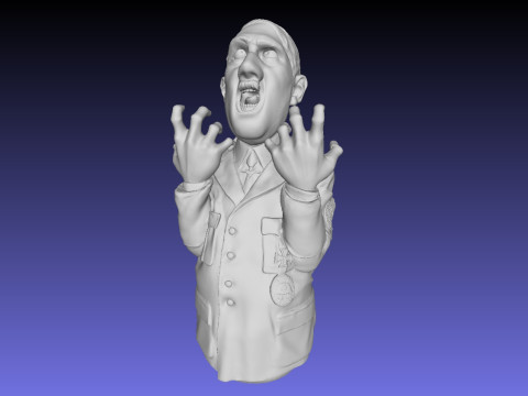 Bust Hitler 3D print model Modèles 3D en vedette