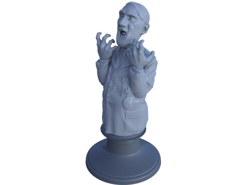 Bust Hitler 3D print model Modèles 3D en vedette