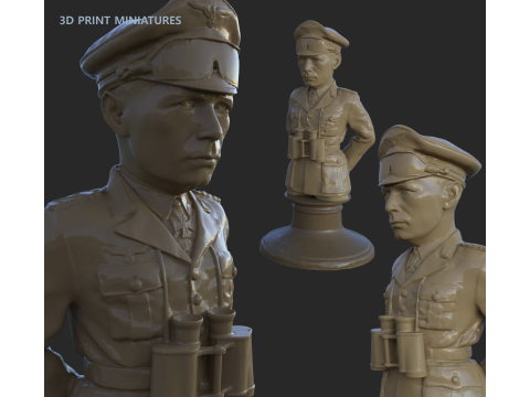 Бюст Роммеля 3D Принт Модель