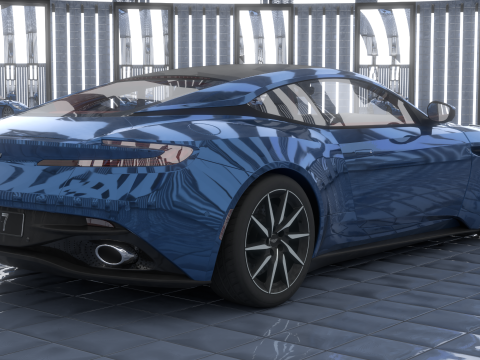 2017 Aston Martin DB11 52L Twin-Turbo V12 3D Model