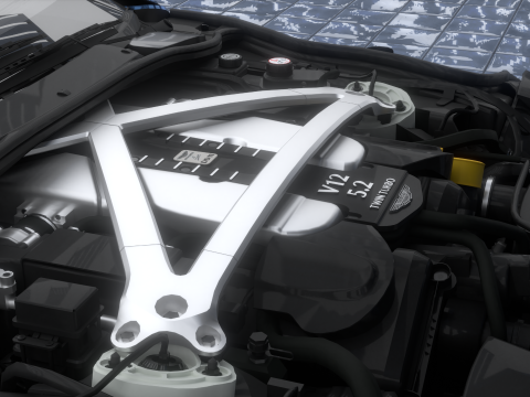 2017 Aston Martin DB11 52L Twin-Turbo V12 3D Model