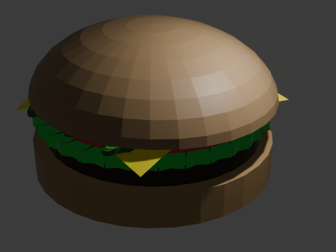 Burger lowpolly 3D Model