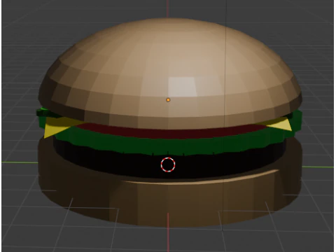 Burger lowpolly Model 3D