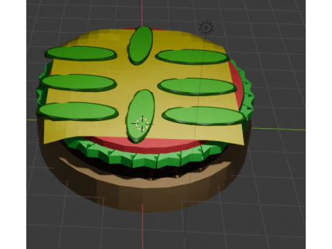 Burger lowpolly Model 3D