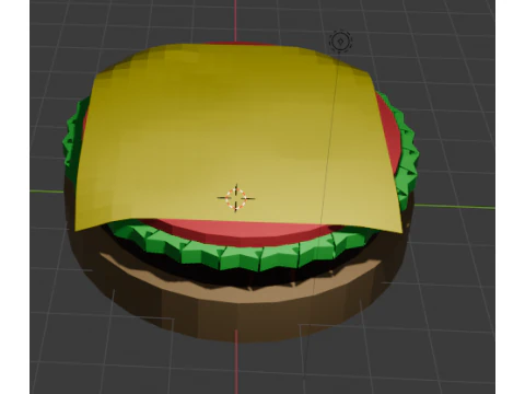 Burger lowpolly Model 3D