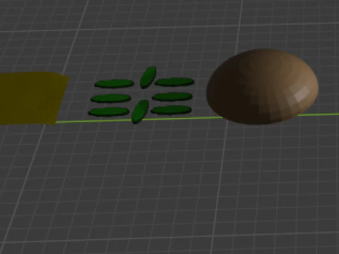 Burger lowpolly Model 3D