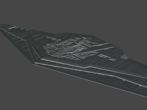 Supremacy Type mega - class Star Dreadnought 3D Model