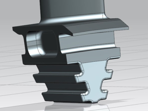 Power turbine working blade 3D 모델