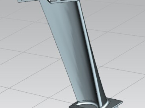 Power turbine working blade 3D 모델