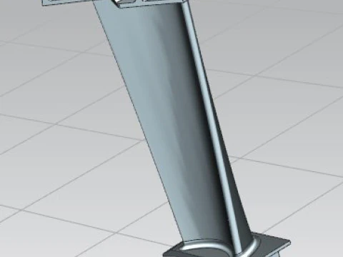 Power turbine working blade 3D Model